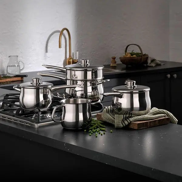 Stellar 1000, 5 Piece Deep Saucepan Set