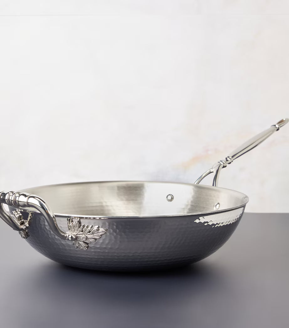 Ruffoni Opus Prima 30cm / 4.5L Open Bowl Sauté Pan – Hammered Stainless Steel
