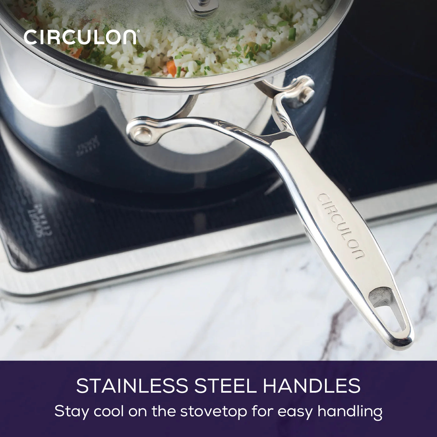 Circulon Clad Series Covered Saucepan