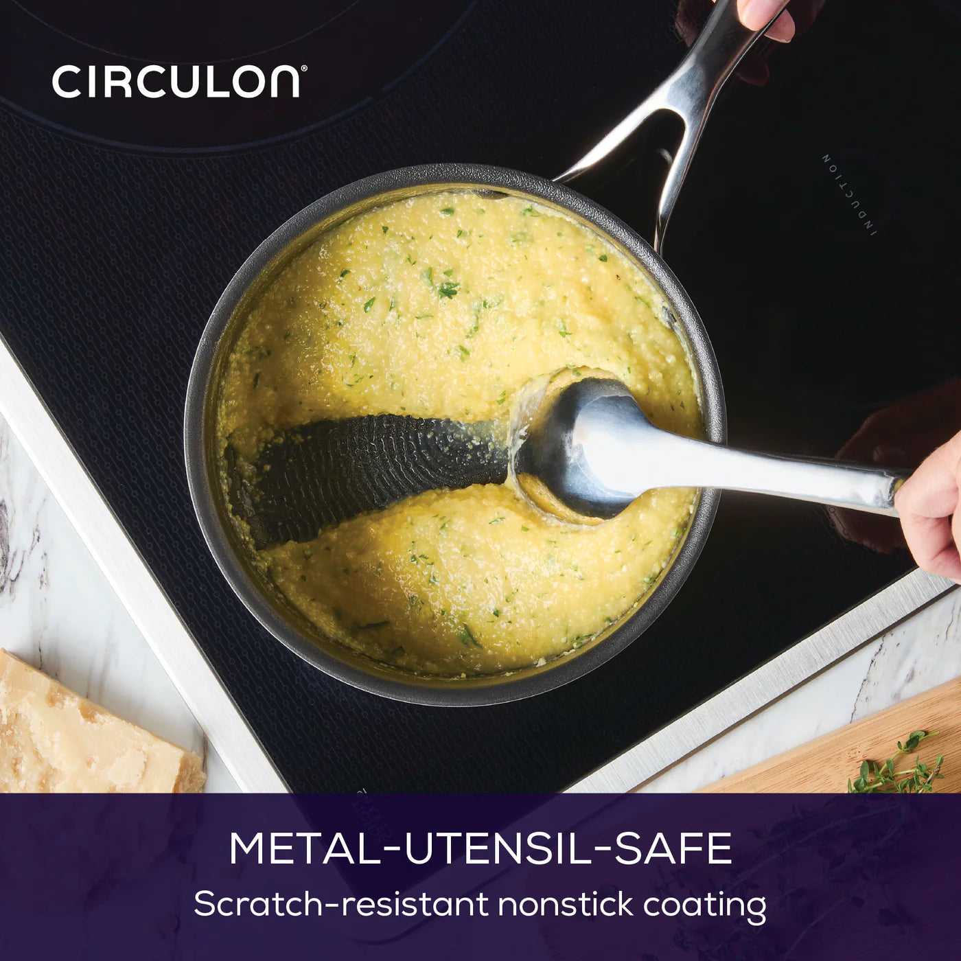 Circulon Clad Series Covered Saucepan