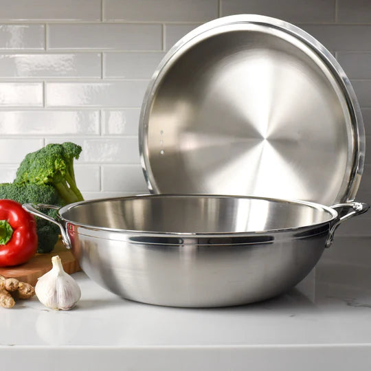 Hestan ProBond™ Induction Stainless Steel Wok & Lid - 36cm
