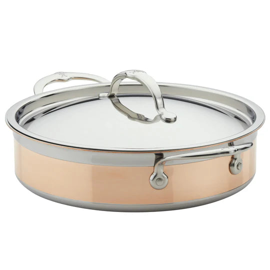 Hestan CopperBond™ Induction Copper Sautéuse Pan with Lid – 26cm (3.3L)