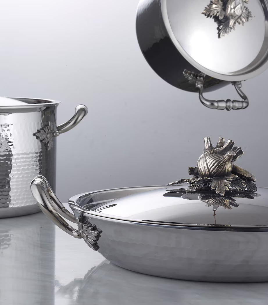 Ruffoni Opus Prima 30cm / 12" Covered Gratin – Tri-Ply Stainless Steel with Fennel, Carrot & Bean Finial