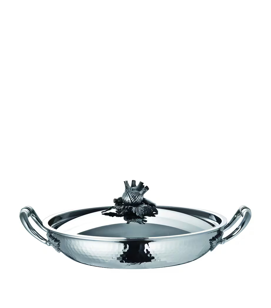 Ruffoni Opus Prima 30cm / 12" Covered Gratin – Tri-Ply Stainless Steel with Fennel, Carrot & Bean Finial