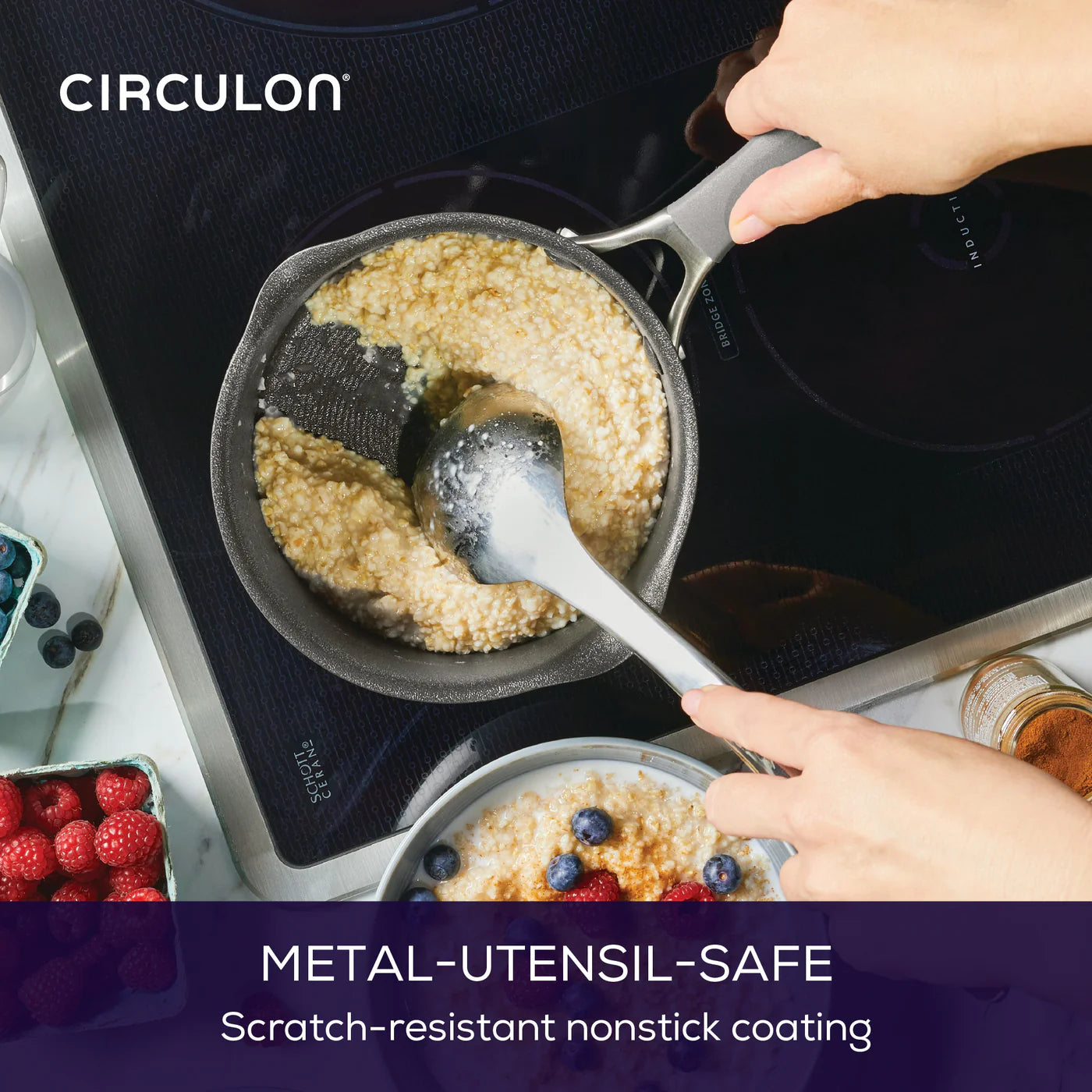 Circulon A1 Series Straining Saucepan