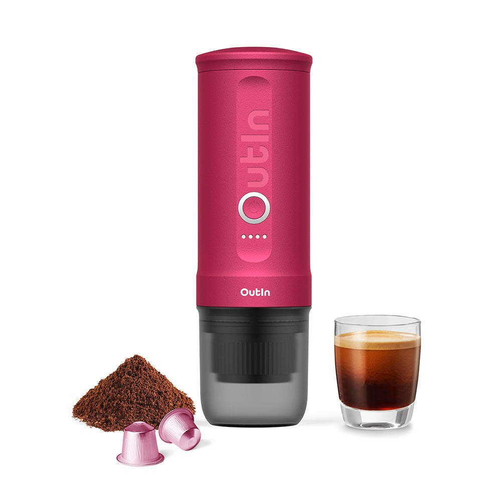 OutIn Nano Portable Espresso Machine – Fuchsia Pink