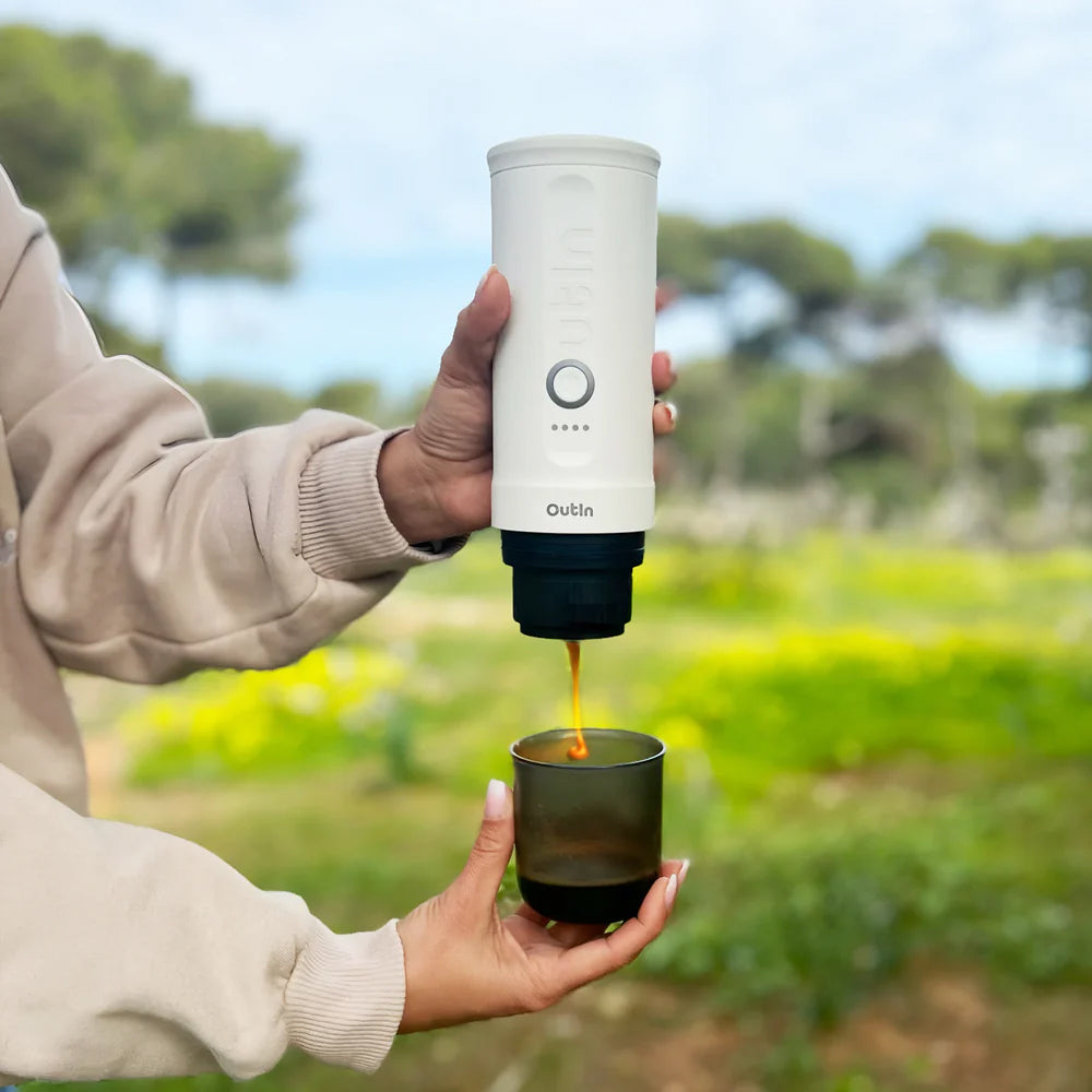 OutIn Nano Portable Espresso Machine – Pearl White