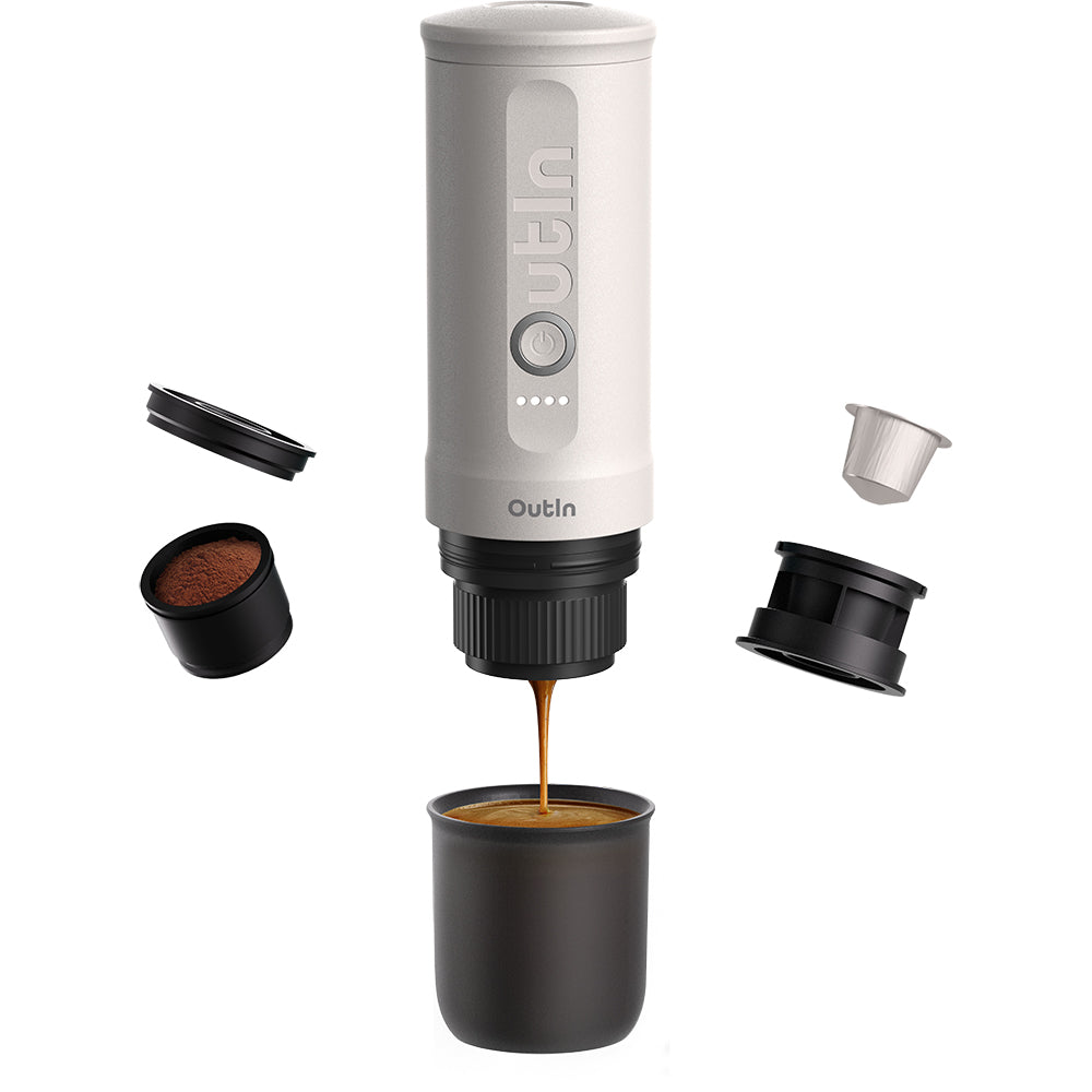 OutIn Nano Portable Espresso Machine – Pearl White