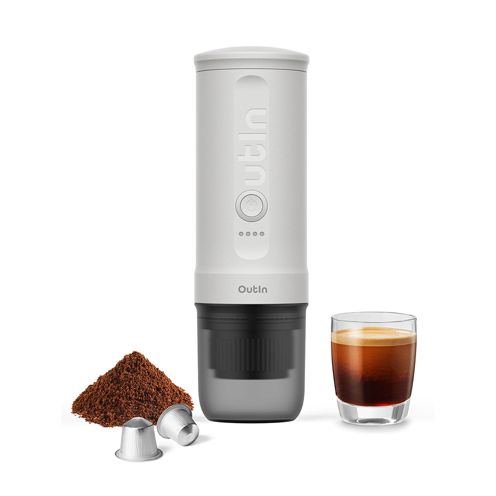 OutIn Nano Portable Espresso Machine – Pearl White