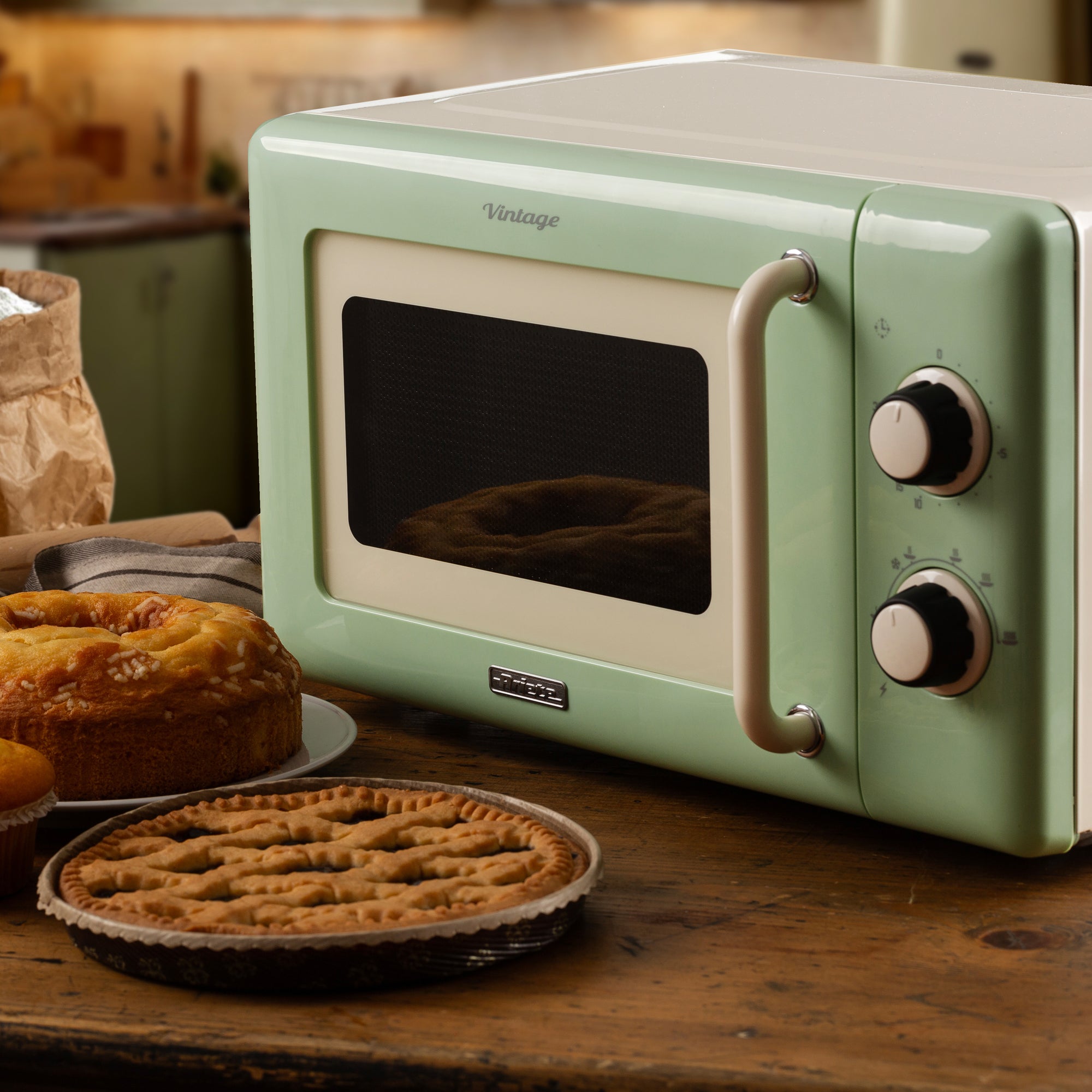 Ariete 20L 800W Vintage Microwave