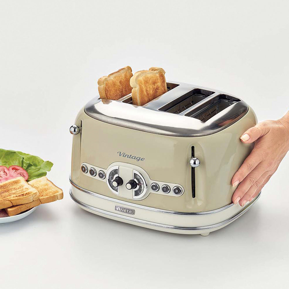 Ariete Vintage 4-Slice Toaster – Cream