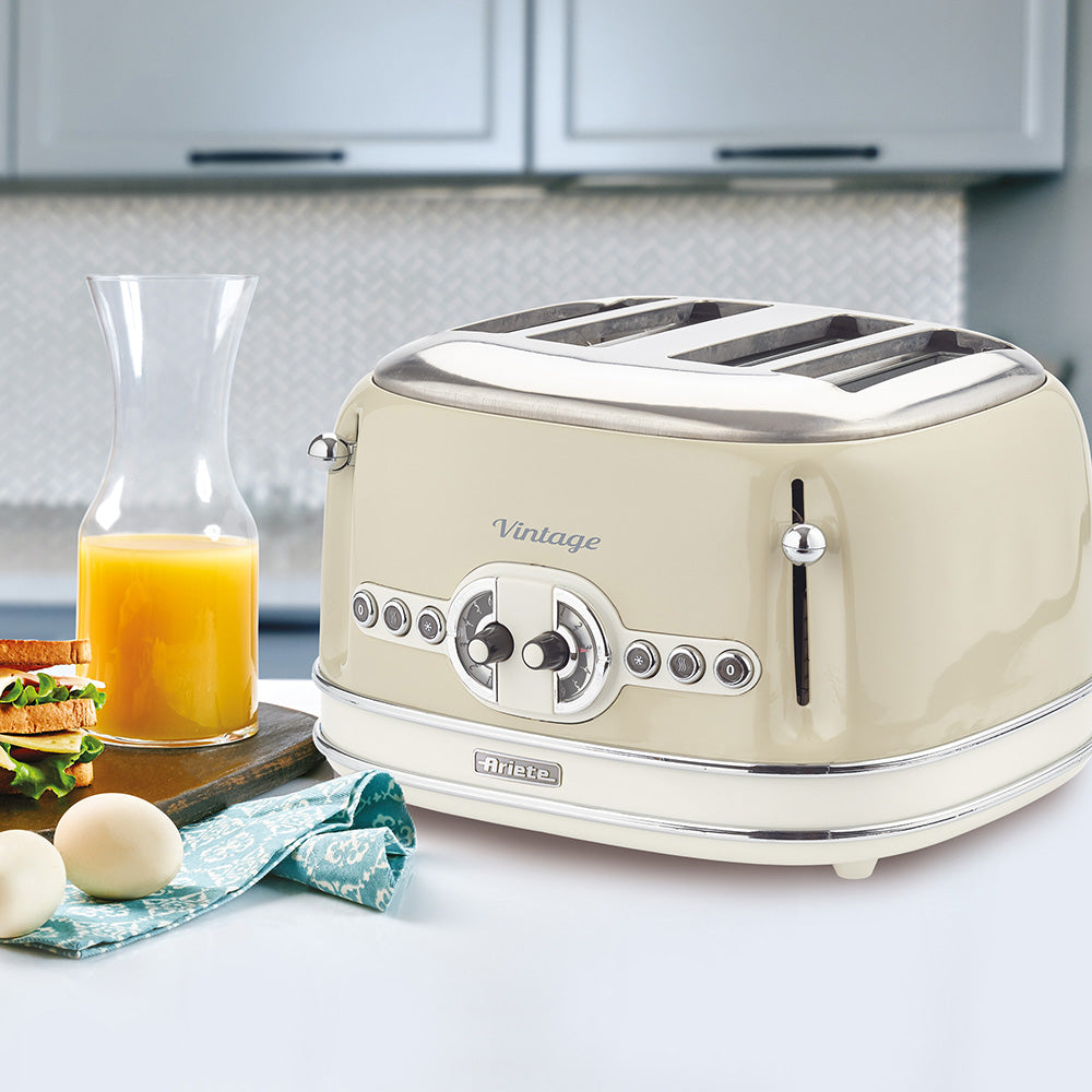 Ariete Vintage 4-Slice Toaster – Cream