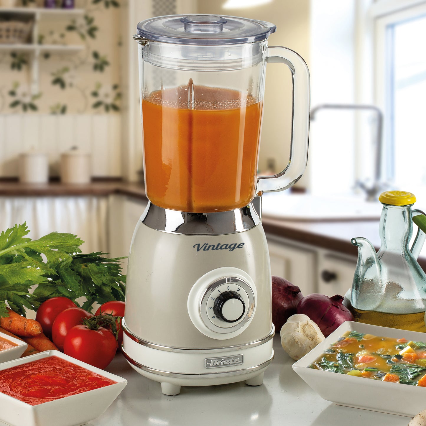 Ariete 1200W Vintage 5.5L Stand Mixer – Cream