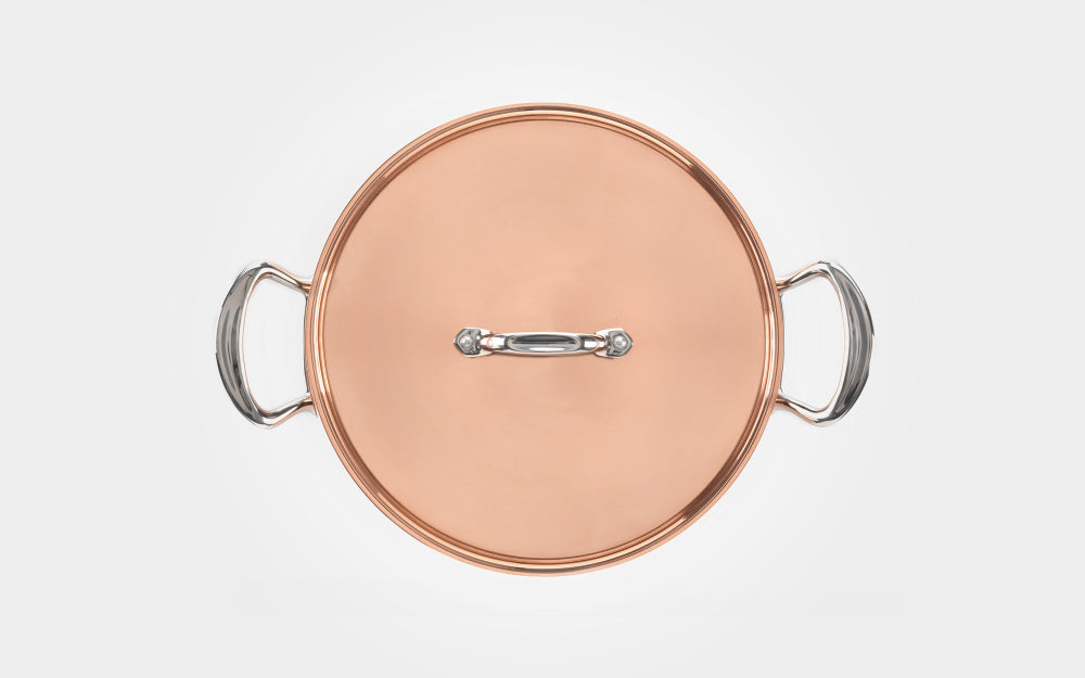 Samuel Groves 26cm Copper Clad Saute Pan & Lid with Side Handles