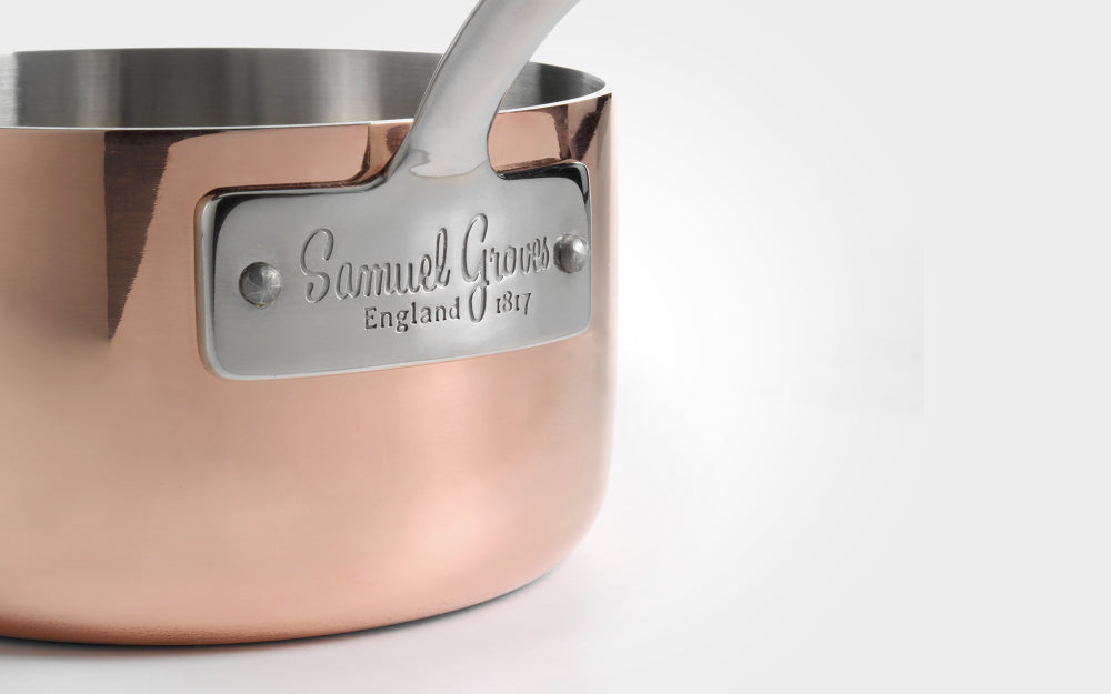 Samuel Groves Copper Clad Saucepan & Lid