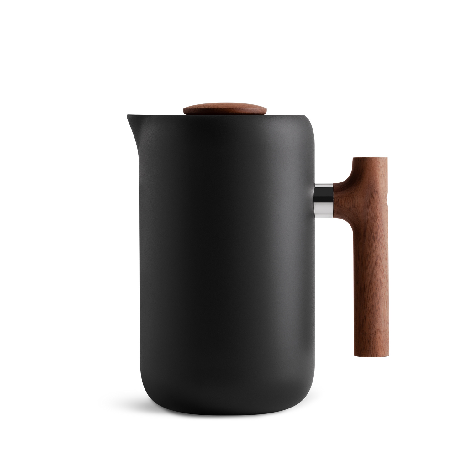 Fellow Clara French Press - 24oz - Matte Black & Walnut Handle