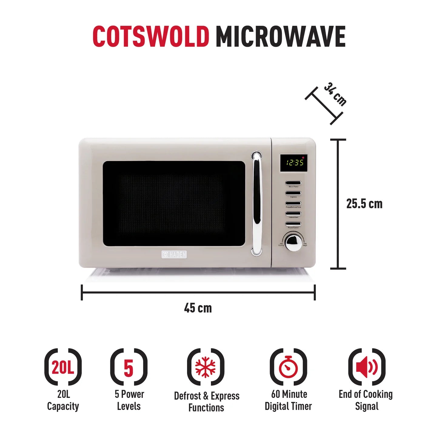 Haden 20L Putty Microwave