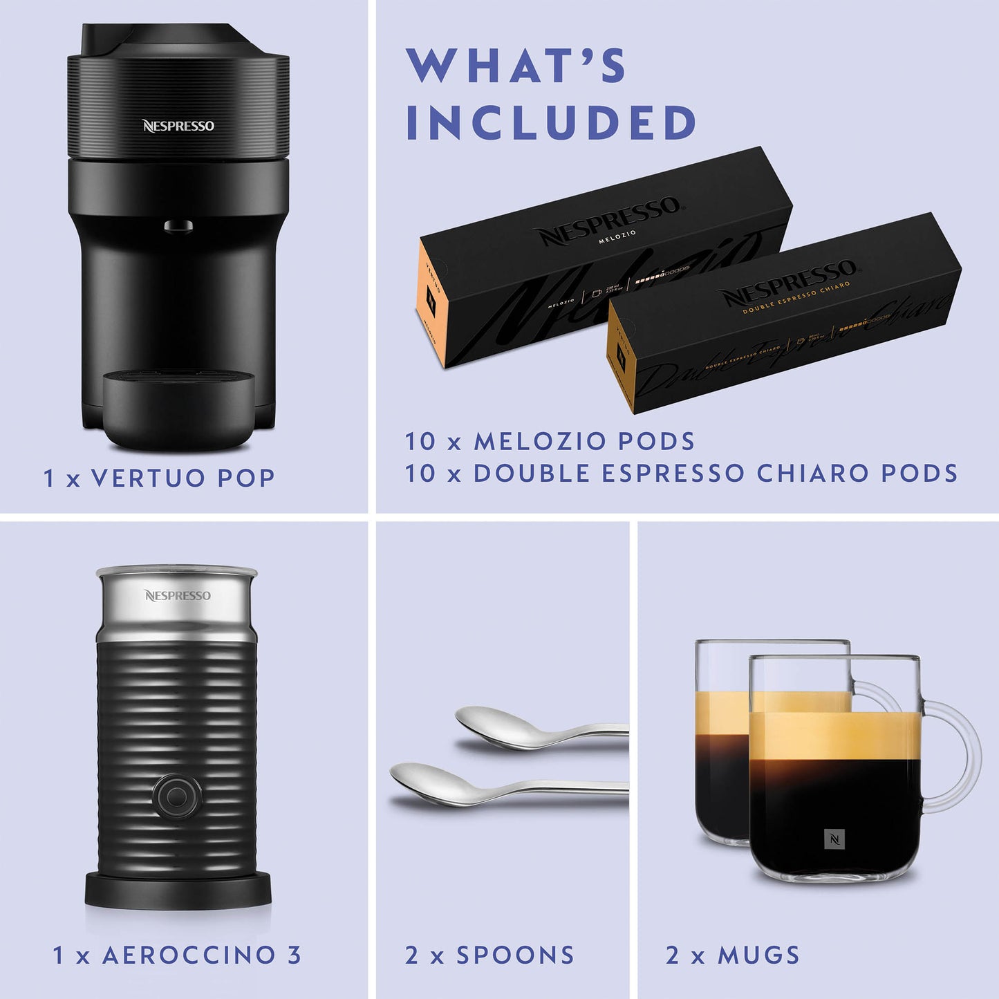 De'Longhi Vertuo Pop Coffee Machine Bundle Pack