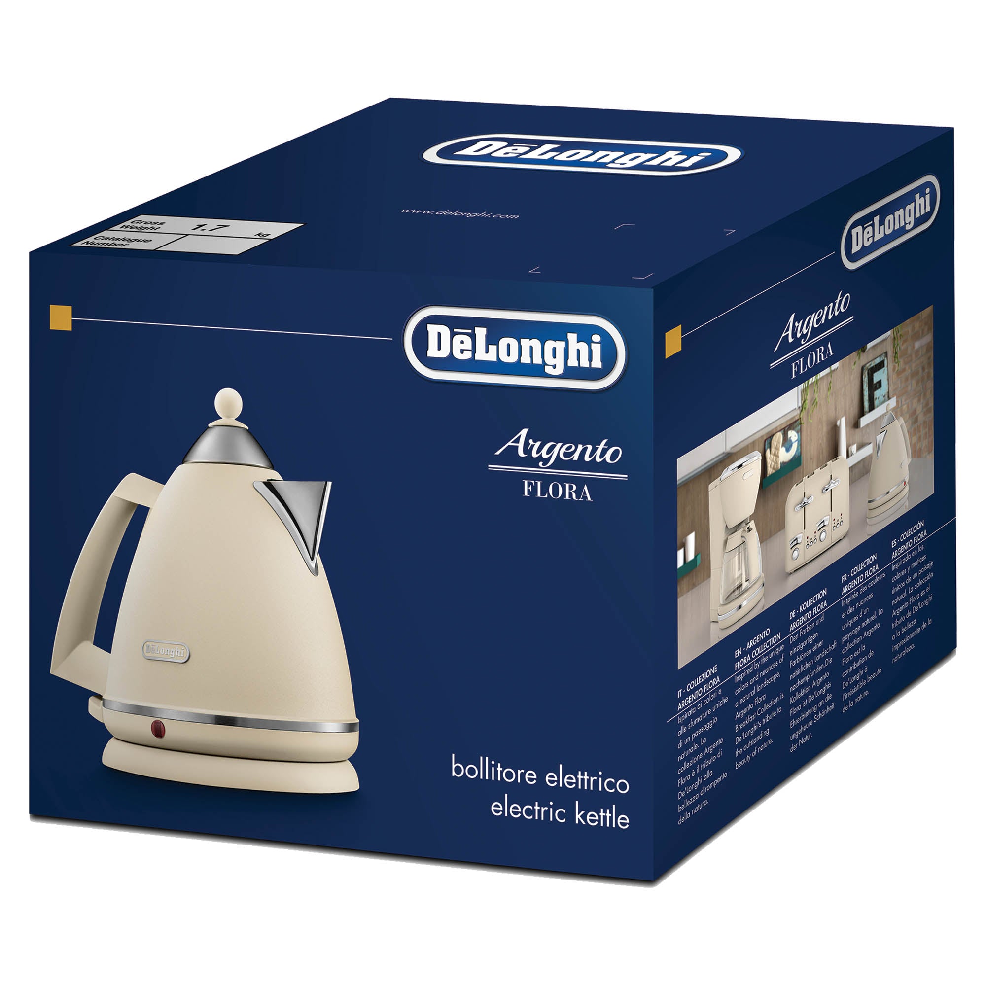 De’Longhi Argento Kettle – 1.7L