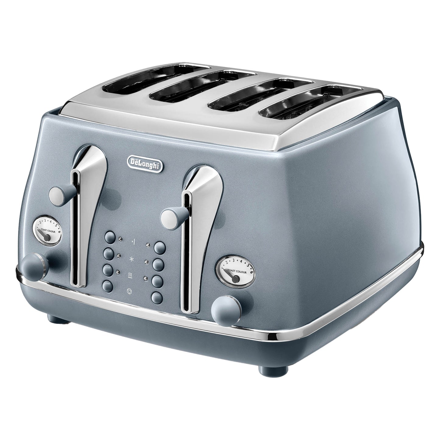 De’Longhi 4-Slice Icona Metallics Toaster – Azure