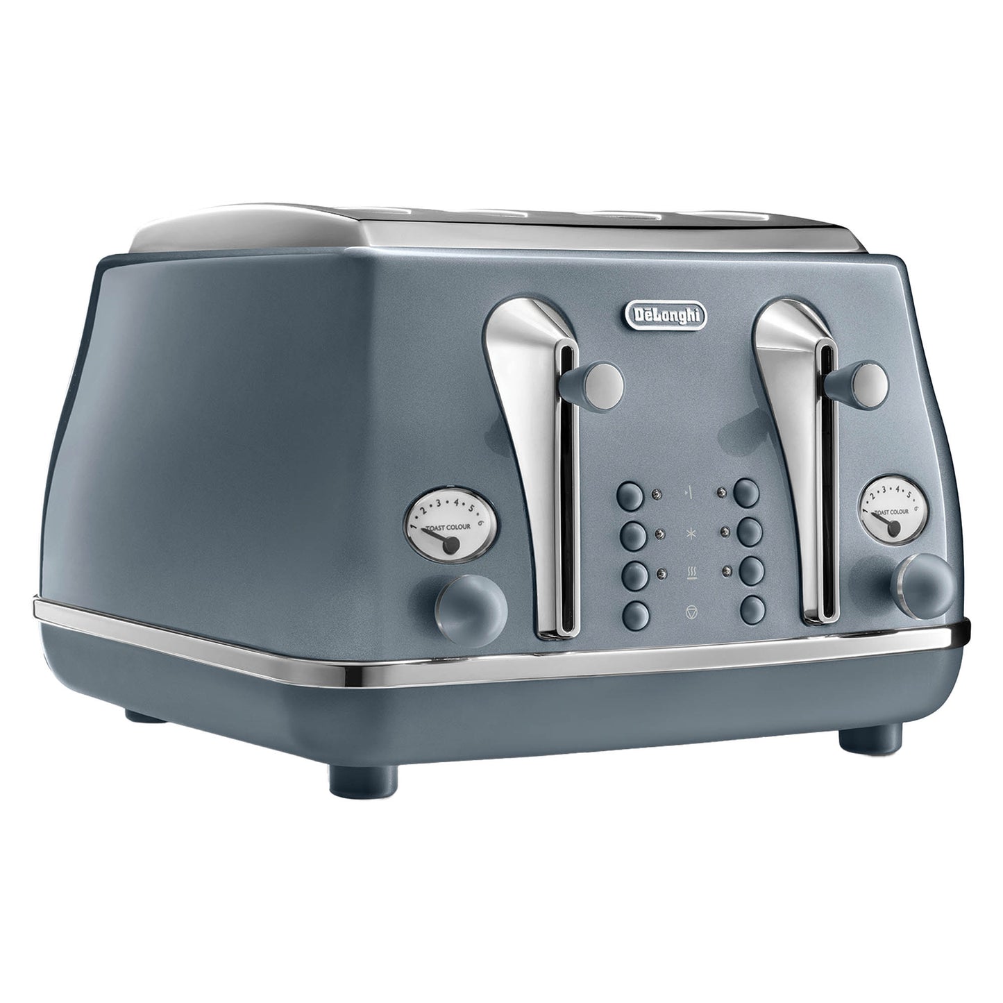 De’Longhi 4-Slice Icona Metallics Toaster – Azure