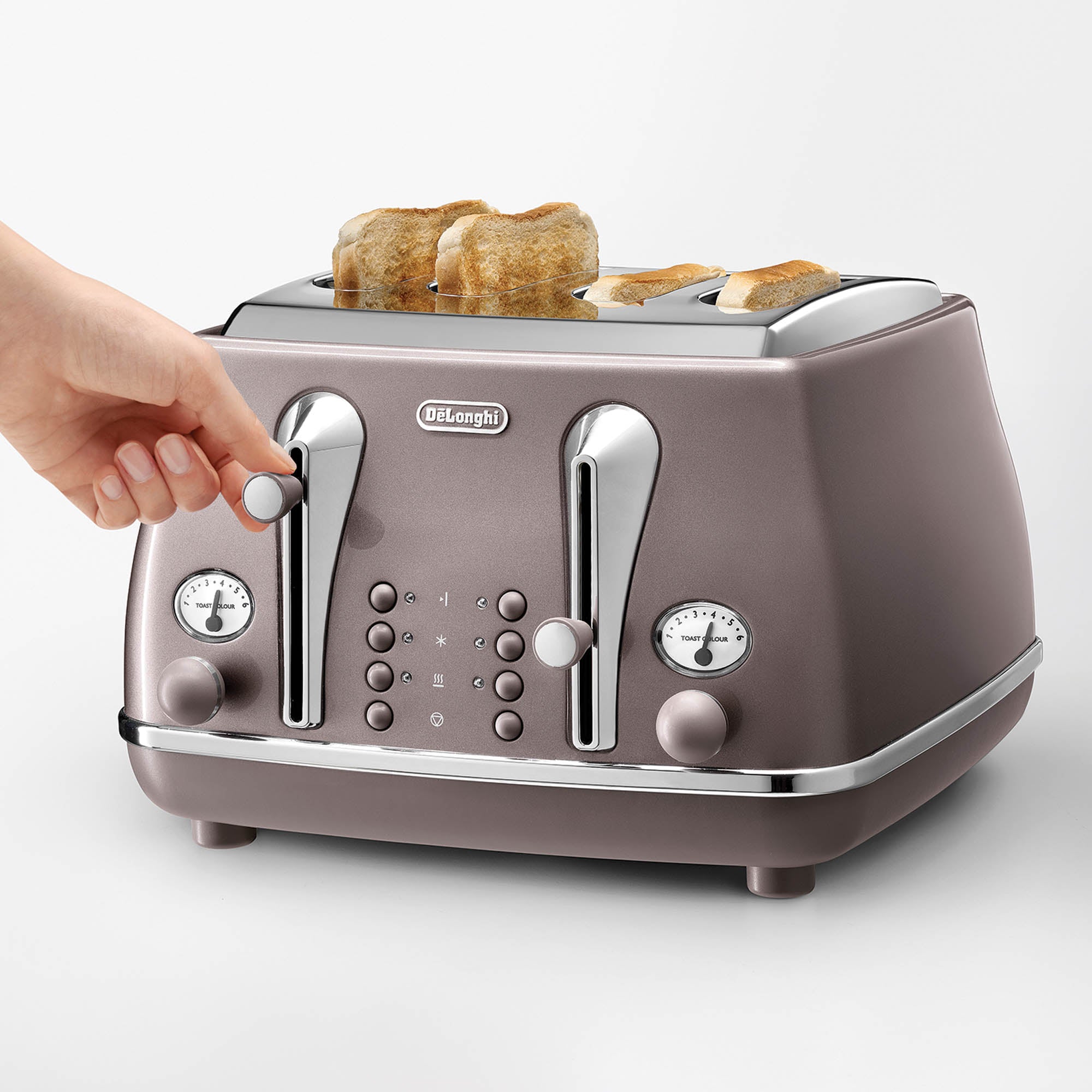 De’Longhi 4-Slice Icona Metallics Toaster