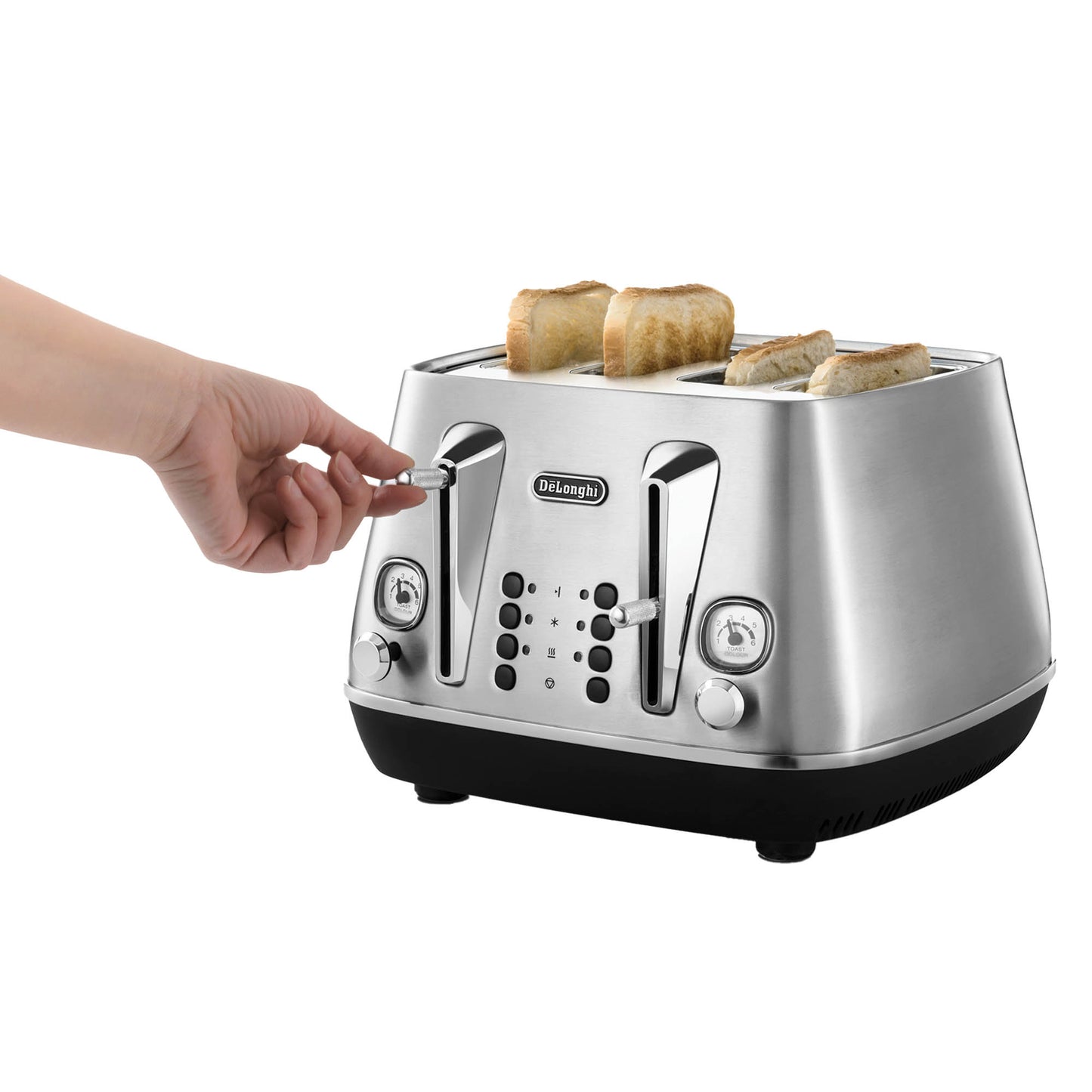De’Longhi 4-Slice Distinta X Toaster – Silver