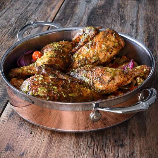 Hestan CopperBond™ Induction Copper Sautéuse Pan with Lid – 26cm (3.3L)