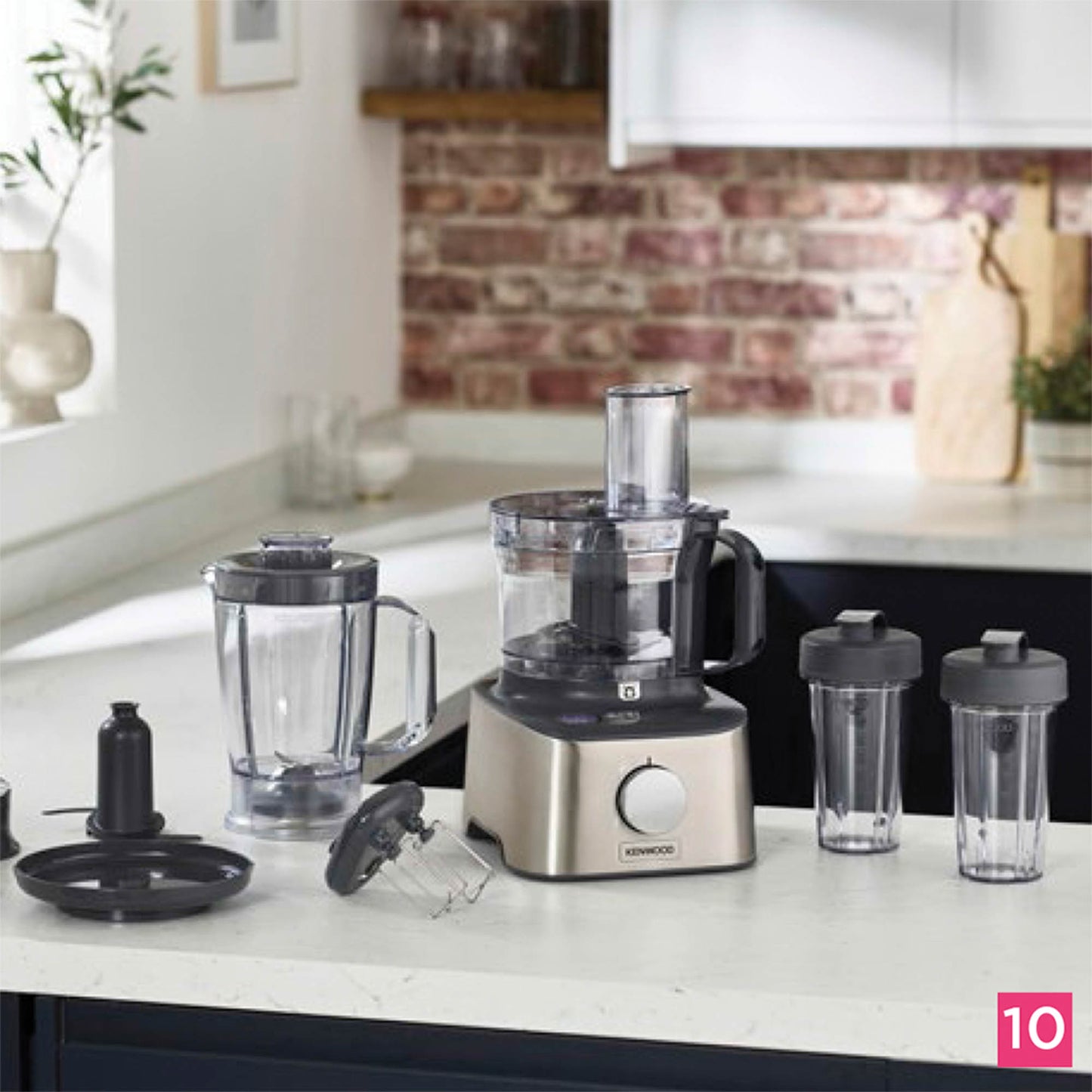 Kenwood MultiPro Compact+ 5-in-1 Food Processor with Weighing – Stainless Steel