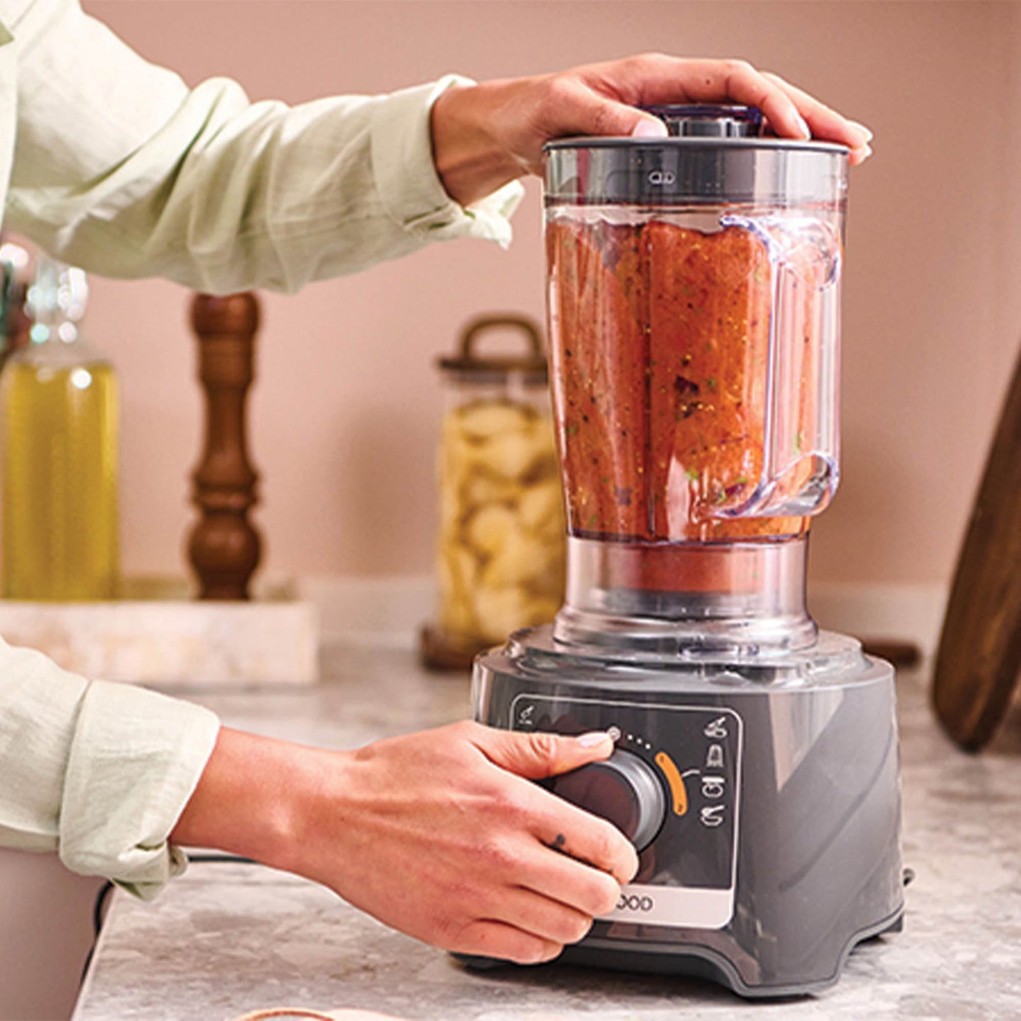 Kenwood 1000W MultiPro 2-in-1 Compact Food Processor & Blender Grey