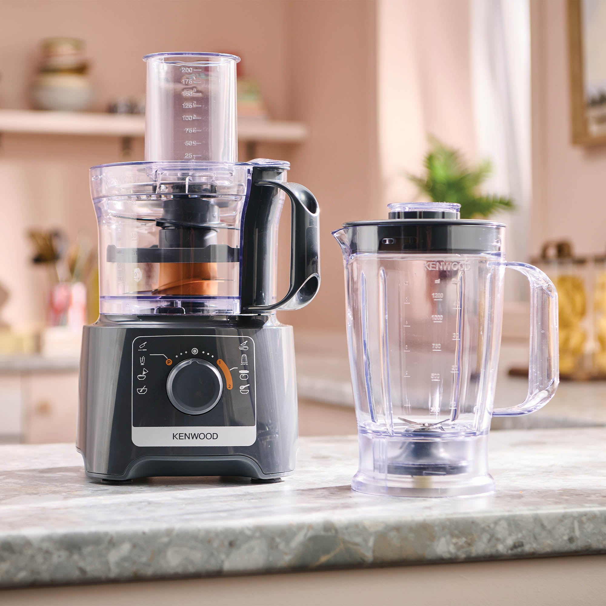 Kenwood 1000W MultiPro 2-in-1 Compact Food Processor & Blender Grey