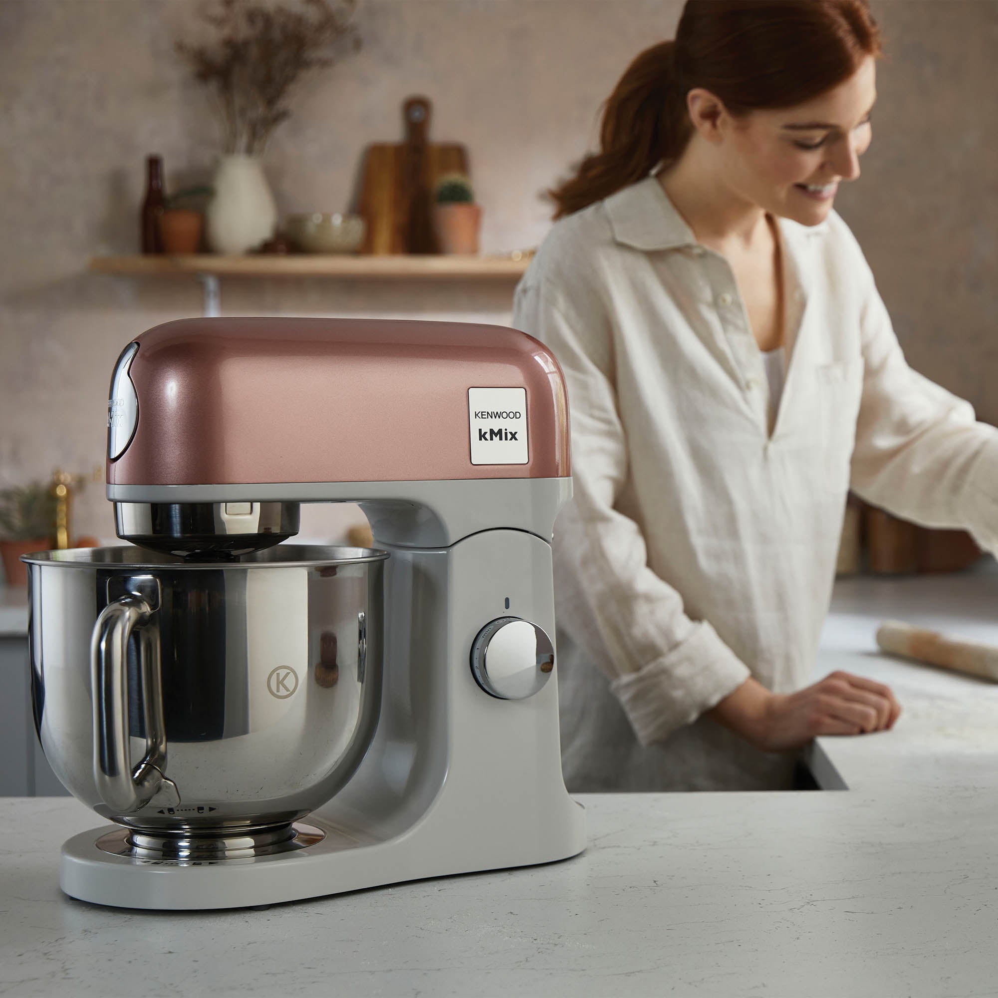 Kenwood kMix 5L Stand Mixer -Sage Green / Blue / Pink Apricot