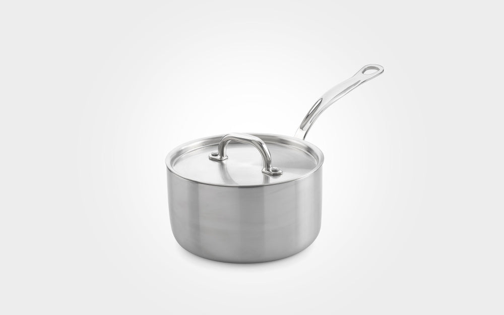 Samuel Groves Classic Non-Stick Stainless Steel Triply Saucepan with Lid