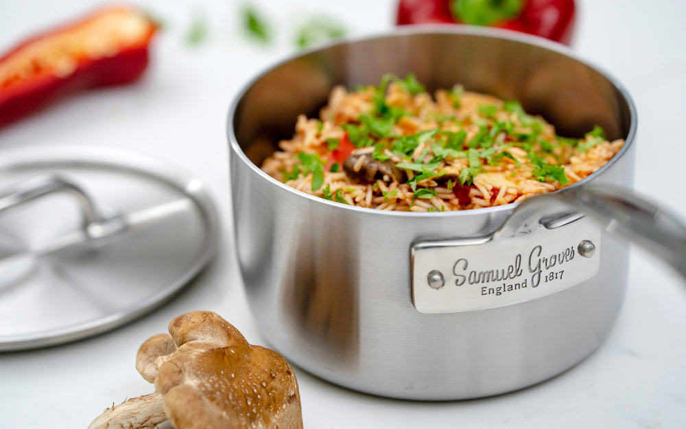 Samuel Groves Classic Stainless Steel Triply Saucepan with Lid
