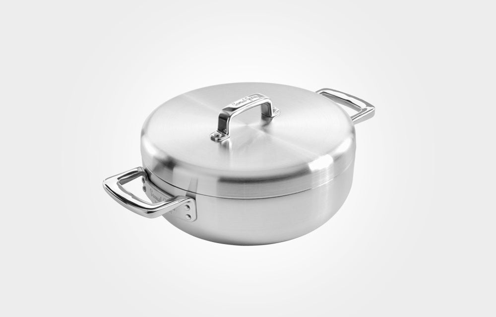 Samuel Groves Urban Stainless Steel Triply Chefs Pan with Domed Lid
