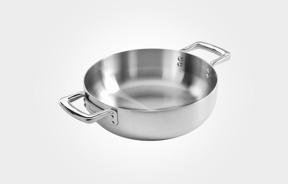 Samuel Groves Urban Stainless Steel Triply Chefs Pan with Domed Lid
