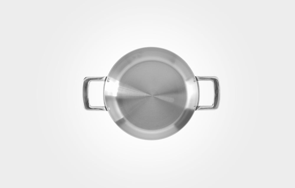 Samuel Groves Urban Stainless Steel Triply Chefs Pan with Domed Lid