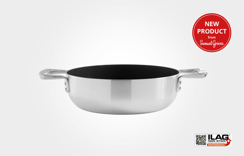Samuel Groves Urban Stainless Steel Non-Stick Triply Chefs Pan with Domed Lid