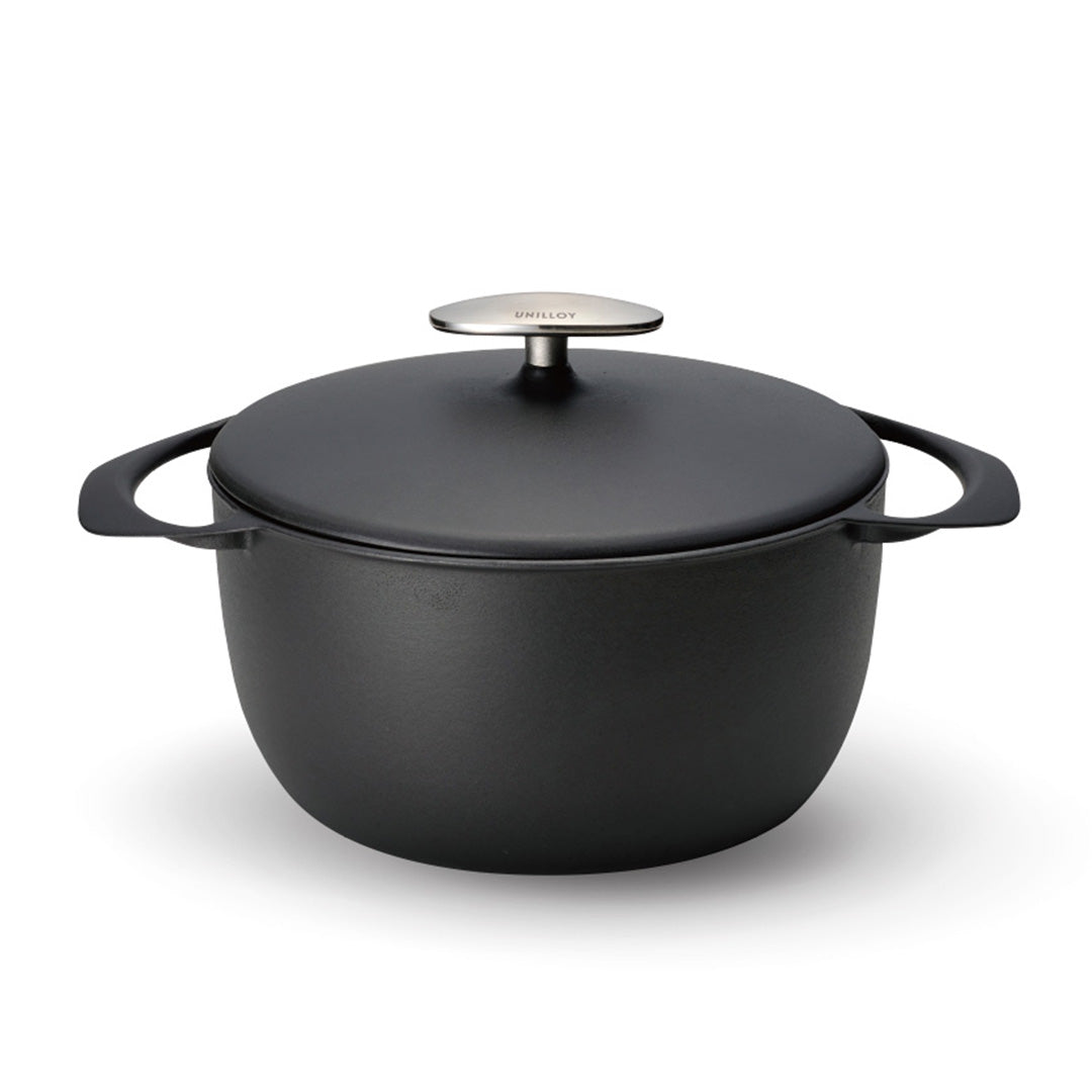Unilloy Lightweight Enamel Cast Iron Casserole – 20cm or 22cm – Made in Japan