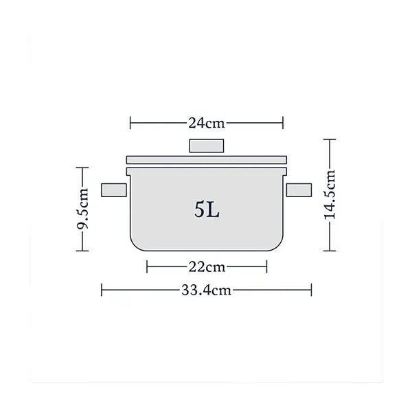 Stellar Hard Anodised, 24cm Casserole, 5L, Non-Stick