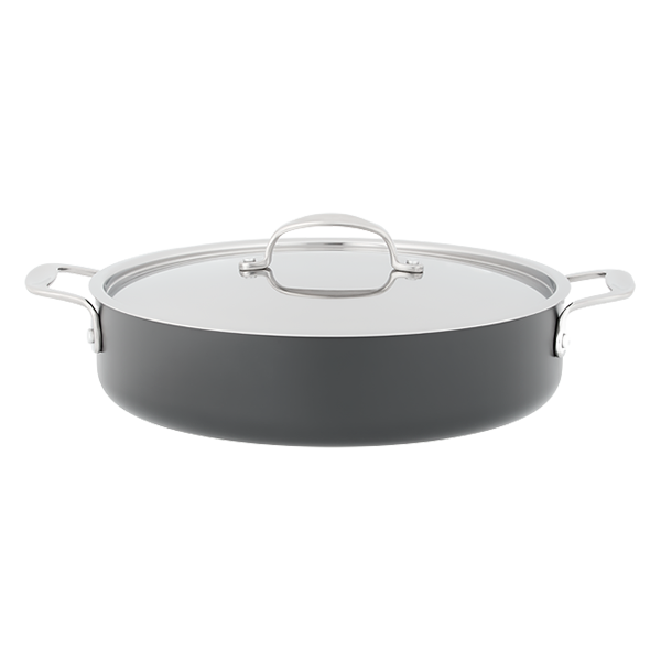 Stellar Hard Anodised, 28cm Sauteuse Pan, Non-Stick