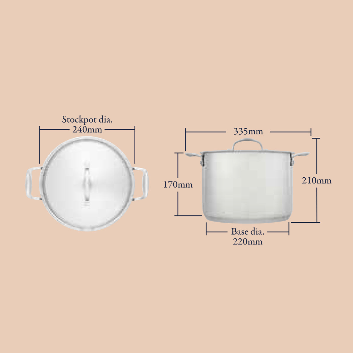 Stellar Profile, 24cm Stockpot, 7L