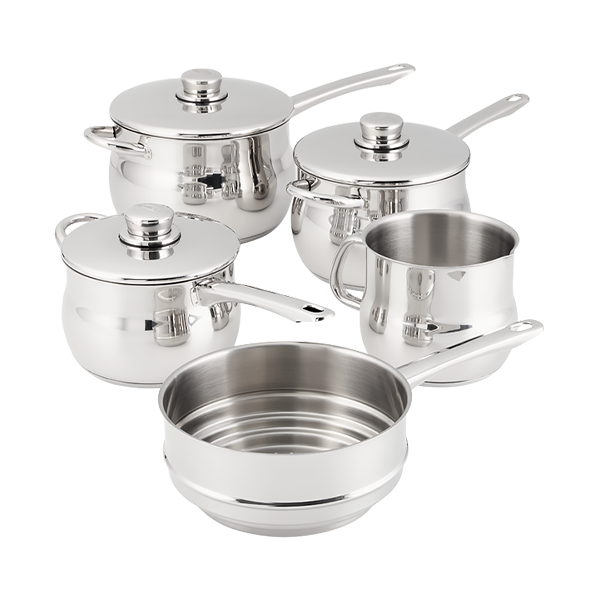 Stellar 1000, 5 Piece Deep Saucepan Set
