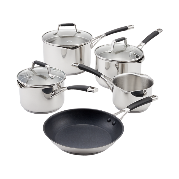 Stellar Flow, 5 Piece Draining Saucepan Set