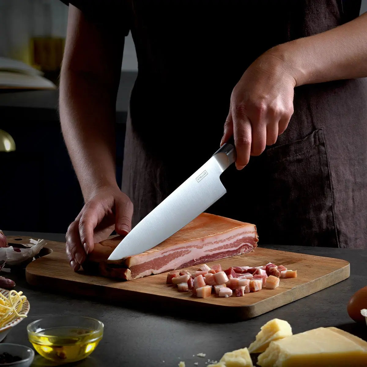 Stellar Poise, 5 Piece Knife Block Set, Wood
