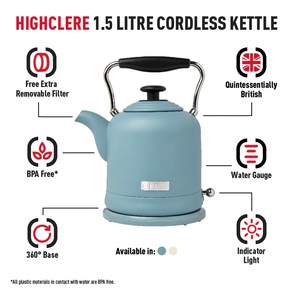Haden Highclere Blue Kettle