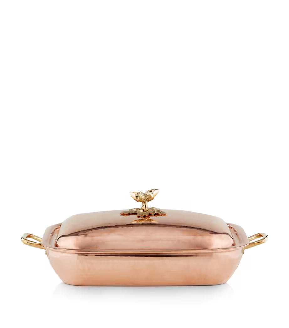Ruffoni Historia 38cm Covered Oval Copper Casserole – Handcrafted in Italy