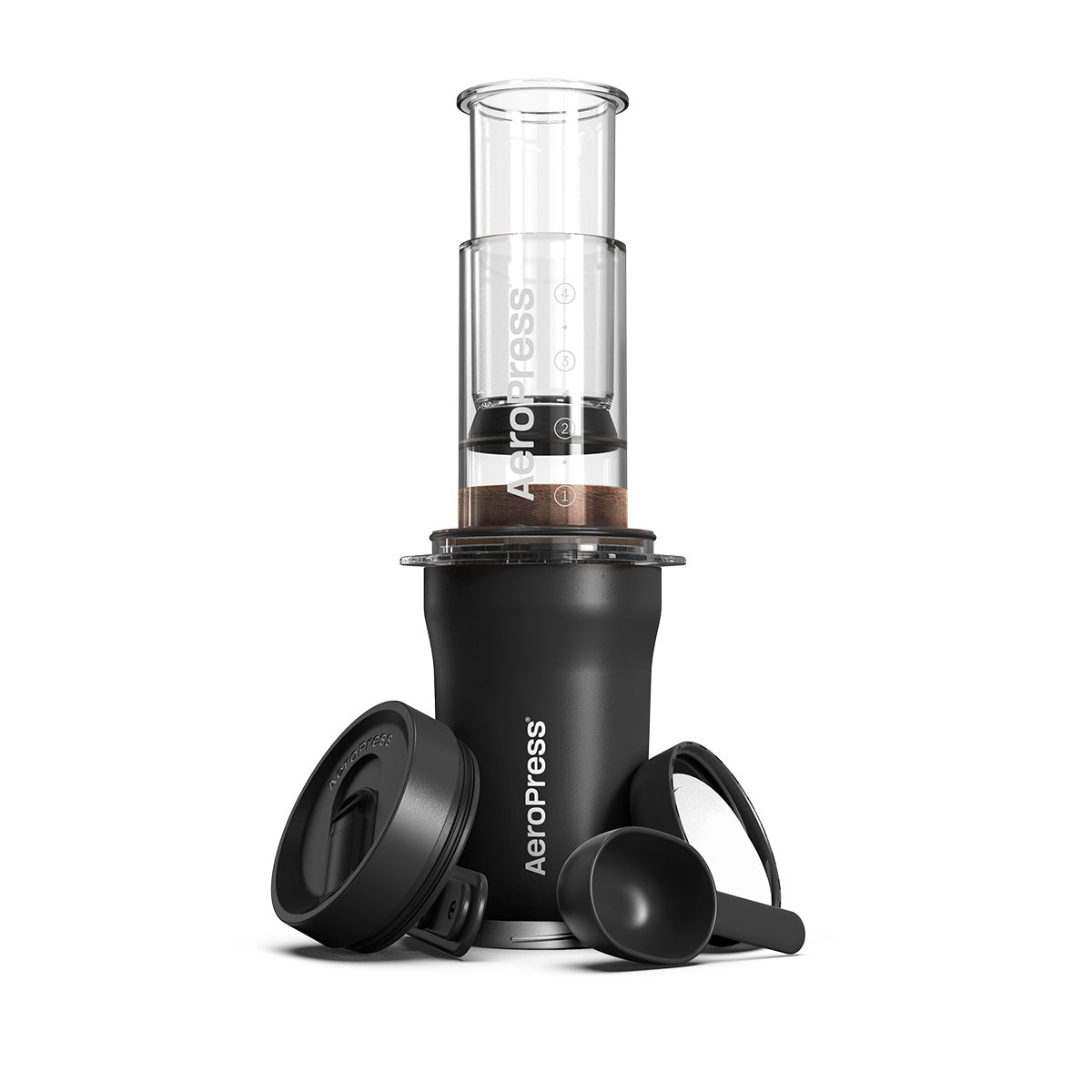 AeroPress Go Plus (Black) - Complete Travel Coffee System