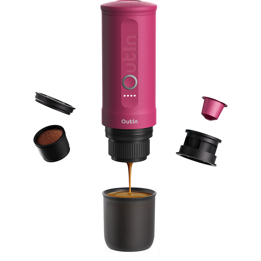 OutIn Nano Portable Espresso Machine – Fuchsia Pink