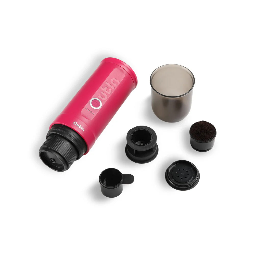 OutIn Nano Portable Espresso Machine – Fuchsia Pink